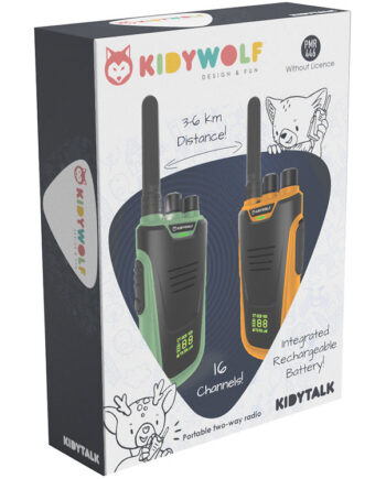 Kidywolf Walkie Talkie i Grøn og Orange – Sjov til Leg!