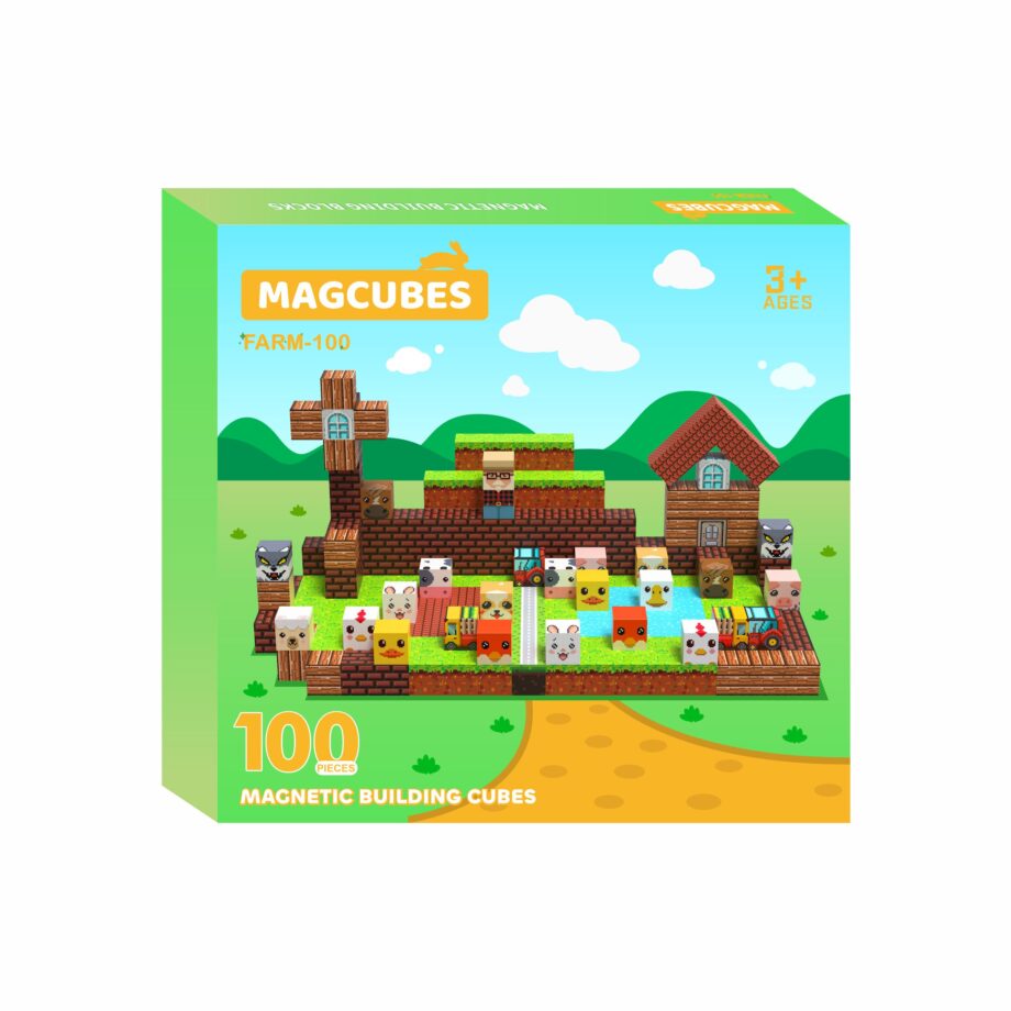 MagCubes Magnetiske Byggeklodser – Bondegård 100 Dele