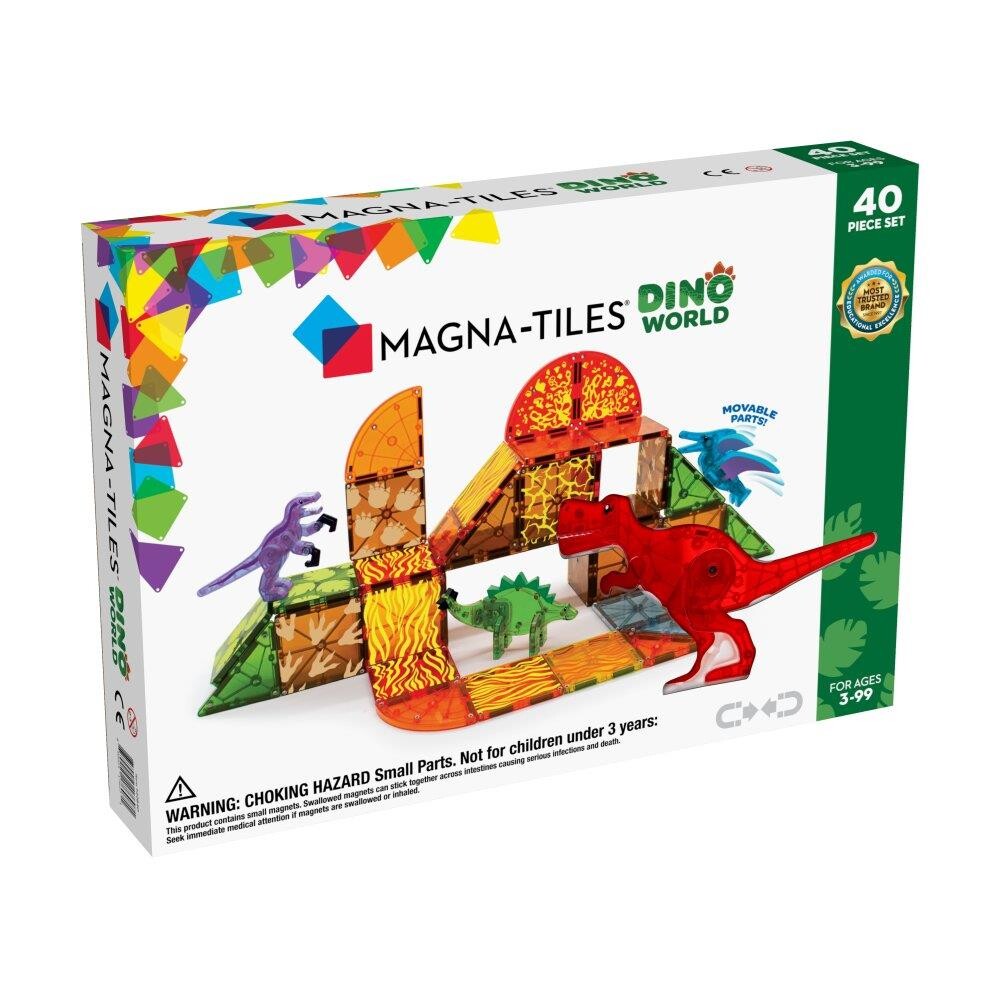 Magna Tiles Dino Verden – 50 Magnetiske Byggeklodser