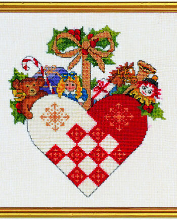 Permin Broderikit: Hjerte med Legetøj - Kreativ Gaveidé