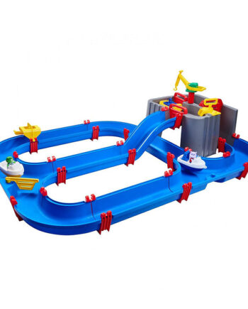 Blå/Gul/Rød Aquaplay Vandbane 93x128 Havn - Aquaplay Coolbaby  - 7313400015431
