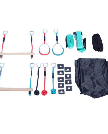 Multifarvet Ninja Slackline Kit – Sjov balanceleg til børn!