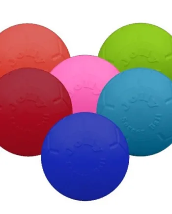 Holdbar Punkterfri Fodbold til Hunde - Rød Jolly Bold