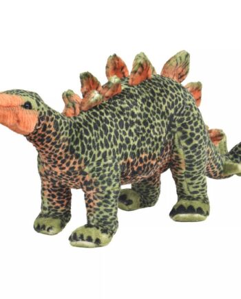 Grøn Stående Stegosaurus Tøjdyr i Plysstof - Krammedinosaur!