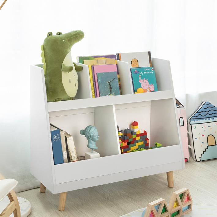 Hvid Reol Til Børn Velegnet Til Opbevaring Legetøj - Sobuy Coolbaby  - 4251388609767