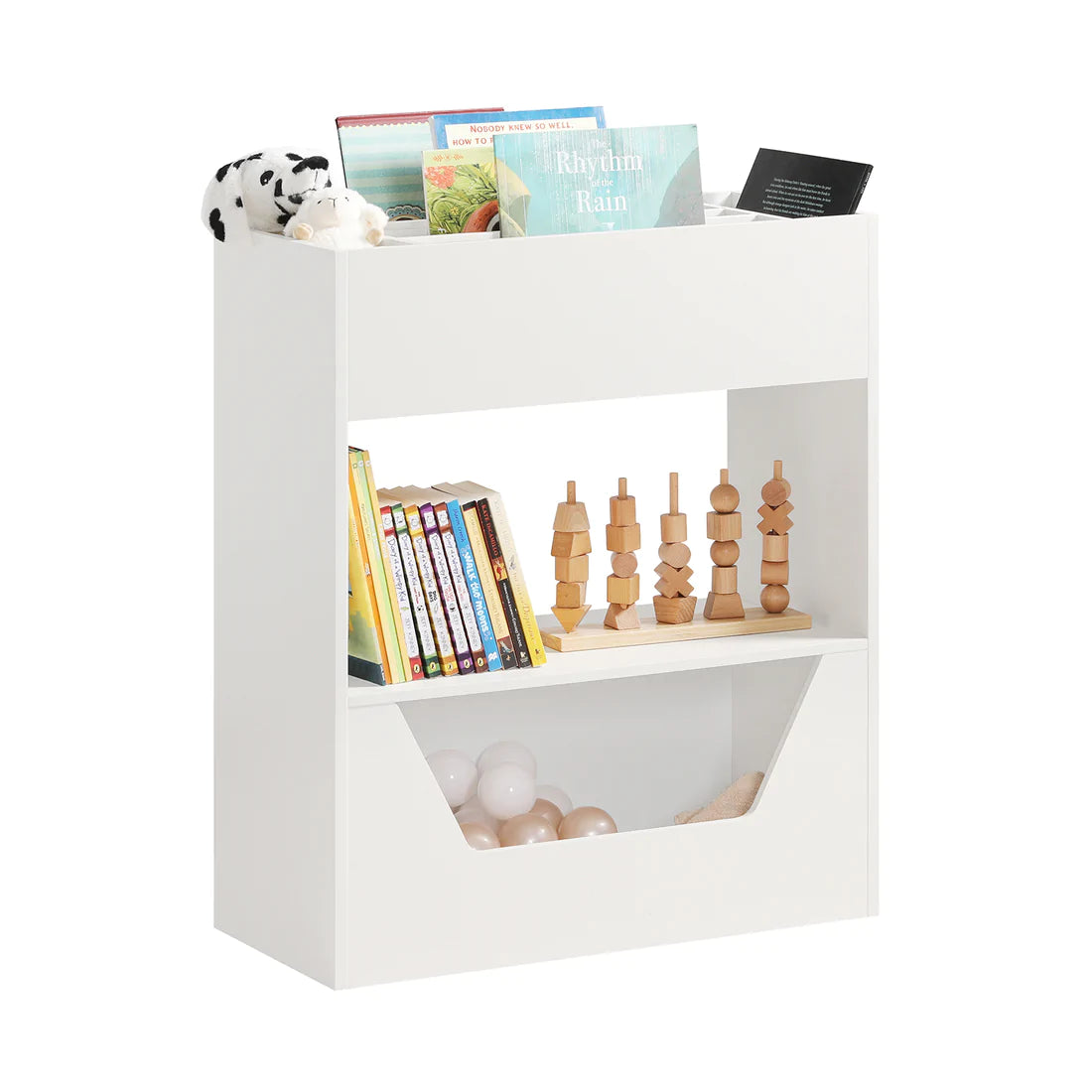 Hvid Børnemøbel Til Bøger Legetøj Børnebogreol - Sobuy Coolbaby  - 4251388617656