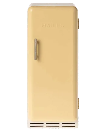 Miniature Køleskab i Gul - Retro Maileg Design