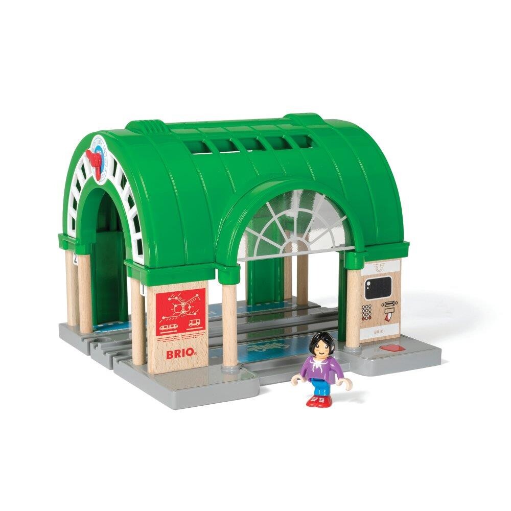 Grøn BRIO Togstation med Figur – Fantastisk til Leg!