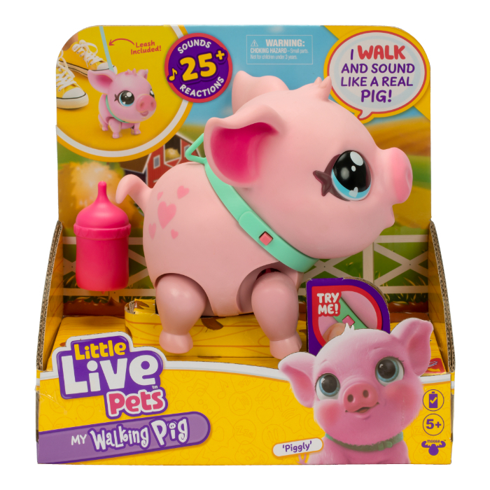 Little Live Pets Piggly Den Gående Kæledyrsgris - Coolbaby - 0630996263662