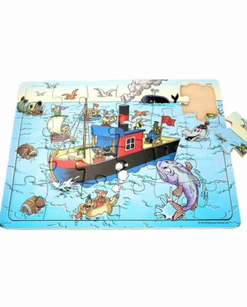 Rasmus Klump Skibet Mary Træpuslespil - Barbo Toys Coolbaby  - 5704976074908