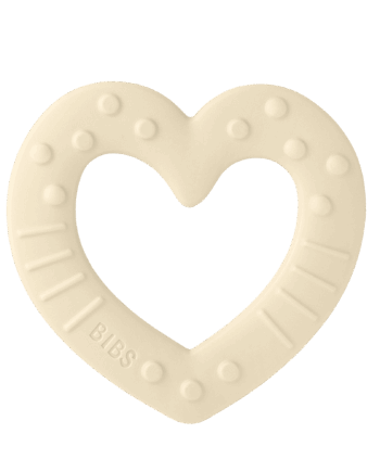 Bibs Baby Bitie Heart Ivory Stk - Bibs Coolbaby  - 5713795220007