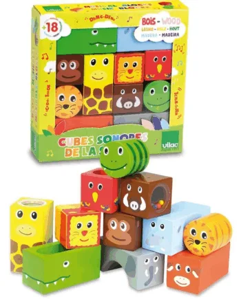 Træklodser Med Lyd Jungledyr - Vilac Coolbaby  - 3048700021014