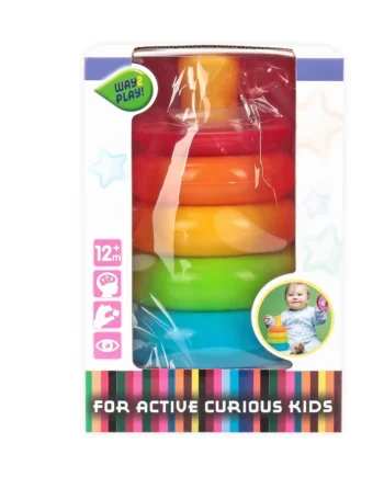 Stabeltårn Med Ringe - Bog & Idé Coolbaby  - 7071378051256