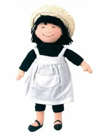 Lille Linnea Dukke Forklæde - Hjelm Förlag Coolbaby  - 7393182001044