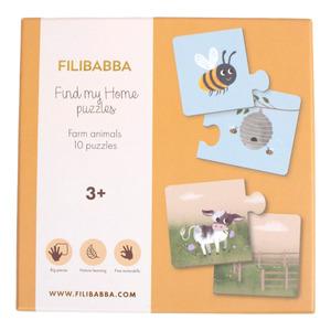 Filibabba Hvor Bor Jeg Puslespil Stk - Filibabba Coolbaby  - 5712804027613