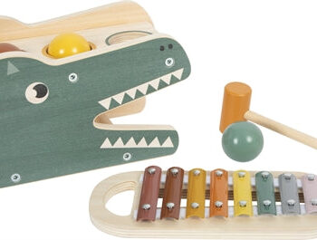 Bankespil Med Xylofon Safari Motorisk Legetøj Træ - 123unik Coolbaby  - 4020972124616