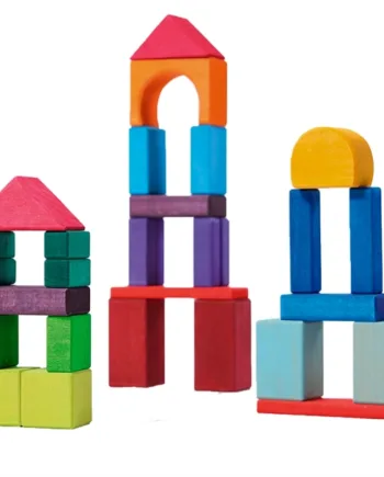 Grimms Træklodser Dele Colored Geo Blocks - Grimm's Coolbaby  - 4048565101301