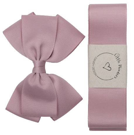 Rosa Little Wonders Dåbsbånd Becca Grosgrain Støvet - Little Wonders Coolbaby - 5714585045817