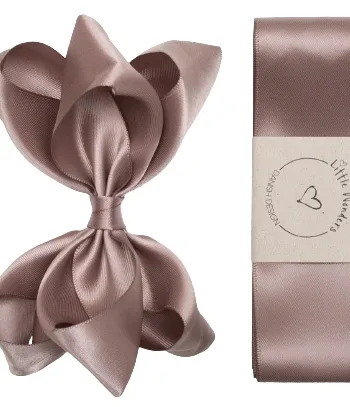 Little Wonders Dåbsbånd Bellis Silke Satin Chokolade - Little Wonders Coolbaby  - 5714585038383