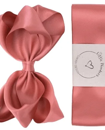 Little Wonders Dåbsbånd Bellis Silke Satin Cinnabar - Little Wonders Coolbaby  - 5714585047057