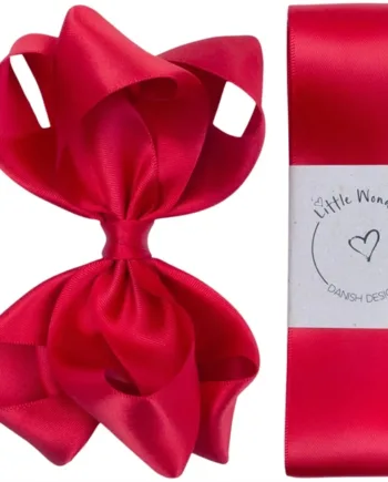 Little Wonders Dåbsbånd Bellis Silke Satin Rød - Little Wonders Coolbaby  - 5714585029633