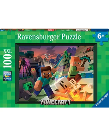 Minecraft Monsters Puslespil 100 Brikker - Coolbaby