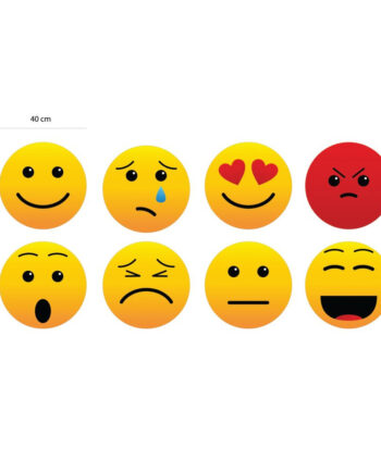 Gulvdekoration Emojis Sæt Med Dele - Coolbaby