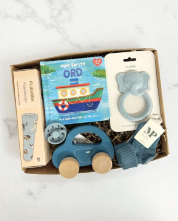 Barselsgave Med Blåt Legetøj - Gaestus Coolbaby