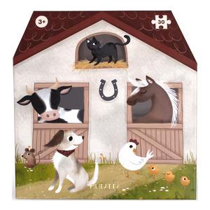Filibabba Stort Puslepil Med Brikker Bondegården Stk - Filibabba Coolbaby  - 5712804027637
