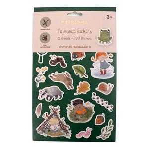 Filibabba Mine Yndlings Klistermærker Skovens Dyr 120 Stk - Filibabba Coolbaby  - 5712804033287