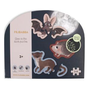 Filibabba Selvlysende Puslespil Skovens Dyr Stk - Filibabba Coolbaby  - 5712804033201