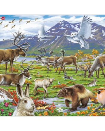 Puslespil Pap Brikker Tundra Dyr - Coolbaby  - 7023850211146