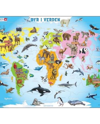 Puslespil Pap Brik Verdens Dyr - Coolbaby  - 7023852122075