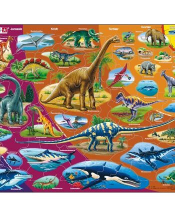 Puslespil Pap Dinosaurer Brikker - Coolbaby  - 7023850250015