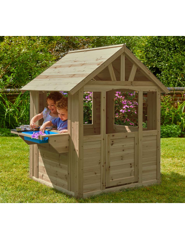 Legehus Fyrretræ H137 B136 D95 Natur - Zwerkules Coolbaby