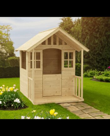 Legehus Fyrretræ H140 B121 D137 Natur - Zwerkules Coolbaby