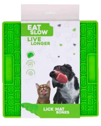 Grøn Lick Mat Med Sugekopper Bone - Coolbaby  - 1122334784836