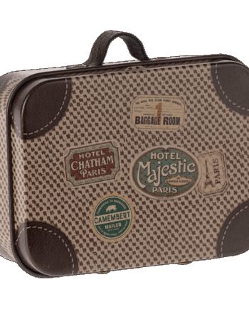 Hvid Metal Kuffert Rå Rejsekuffert Maileg Micro - Maileg Coolbaby  - 5707304132882