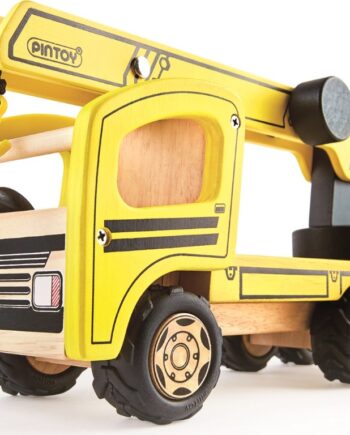 Pintoy Kran Lastbil Trælegetøj - Pintoy Coolbaby  - 6943478028289
