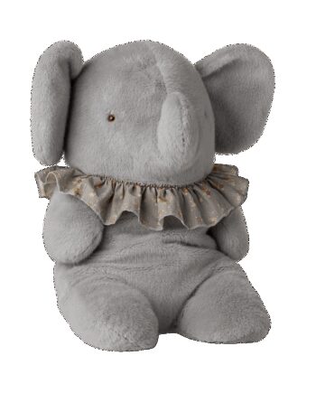 Plyselefant Blå Grå Plys Flæsekrave Maileg : - Maileg Coolbaby  - 5707304150220