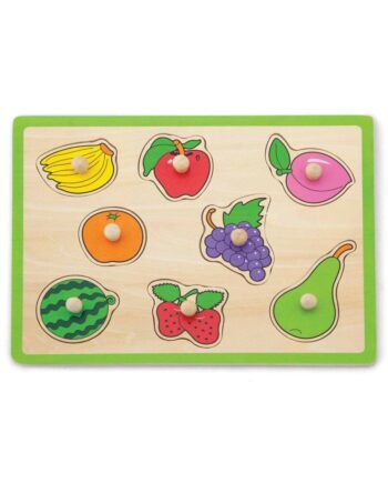 Knoppuslespil Frugt Træ Brikker - Coolbaby  - 6934510595135
