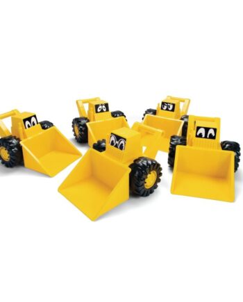 Bulldozer Sæt Stk Gul Med Ansigter - Coolbaby