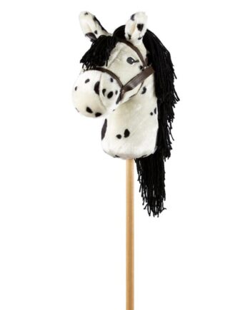 Hvid Kæphest Sorte Pletter - Coolbaby  - 5706798842185