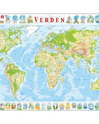 Pappuslespil Verden Brikker - Coolbaby  - 7023850221046